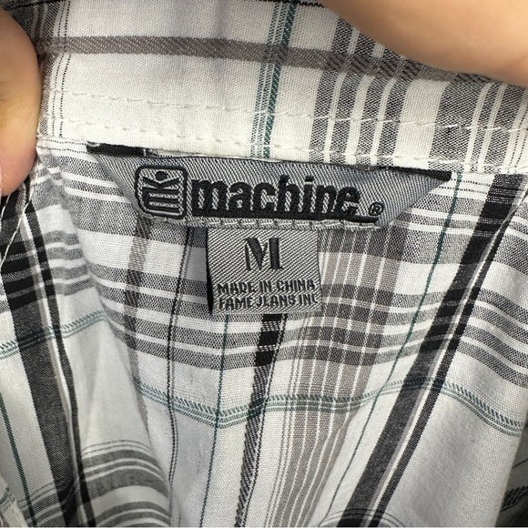 Machine Men’s Plaid Long Sleeve Shirt – Embroidered Western Style – Size M - Picture 12 of 15